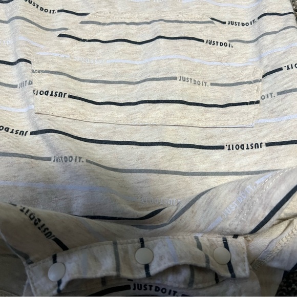 Nike 3M Short Romper, Cream/Gray/Black Stripped, EUC - Picture 4 of 8